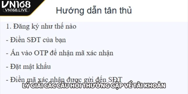 Lý giải các câu hỏi thường gặp về tài khoản